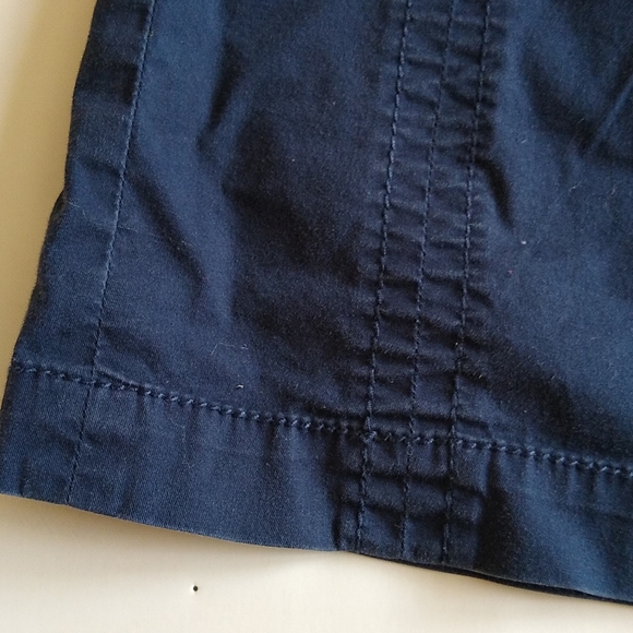 Anthropologie Elevenses navy blue cotton fitted pencil skirt 0 - Picture 2 of 6